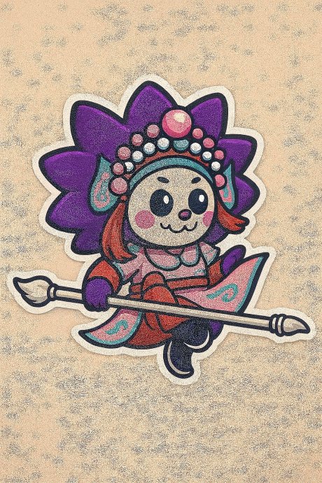 Punkk47's tweet photo. @0xtequilaa @chogstarrr Radiant in purple robes and headdress, a playful yet heroic figure with rosy cheeks and bright eyes dances with a brush-staff, blending tradition, artistry, and strength.
@chogstarrr https://t.co/6Z4yZD6qLR