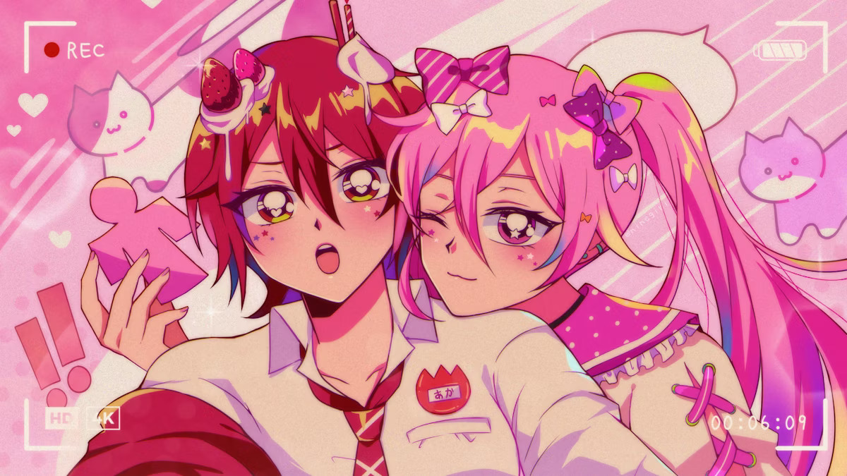 Introducing the artist for our September edition dedicated to <a href="/GalverseAnime/">新星 🌠 Shinsei Galverse</a>: <a href="/girinine/">NINE 🍙</a>

Ninegiri, an Indonesian 🇮🇩 illustrator, is celebrated for her distinctive 90s retro anime art style, characterized by a vibrant color palette and dazzling, sparkly details. Drawing