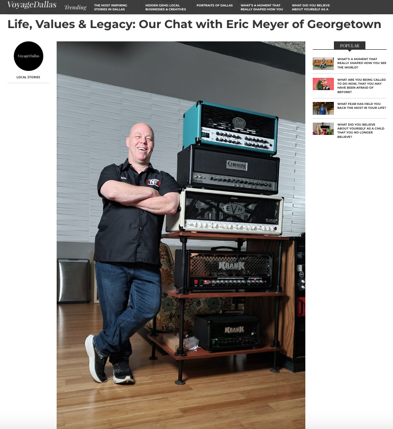 Recently I was interview by Voyage Dallas Magazine and so I thought I would share the article with you.

voyagedallas.com/interview/life…