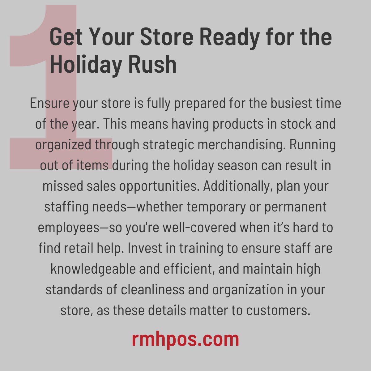RMHPos's tweet image. Q4 is just around the corner, and it’s time to get prepared for the busiest time of the year! Here are 3 essential tips to help you stay ahead.