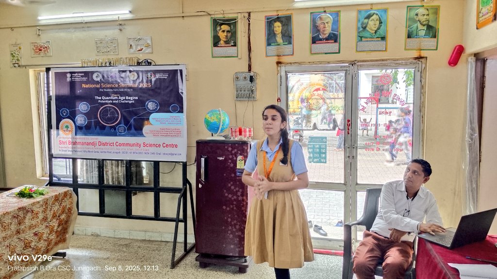 CscJunagadh's tweet photo. National Science Seminar 2025 was organized with the theme"#Quantum Age Begins :#Potentials and #Challenges" in which 31schools of #Junagadh district participated.@InfoGujcost @dstGujarat @IndiaDST @narottamsahoo @CMOGuj @InfoJunagadhGoG @QuantumYear2025 @PMOIndia @collectorjunag https://t.co/0VcColwEWA