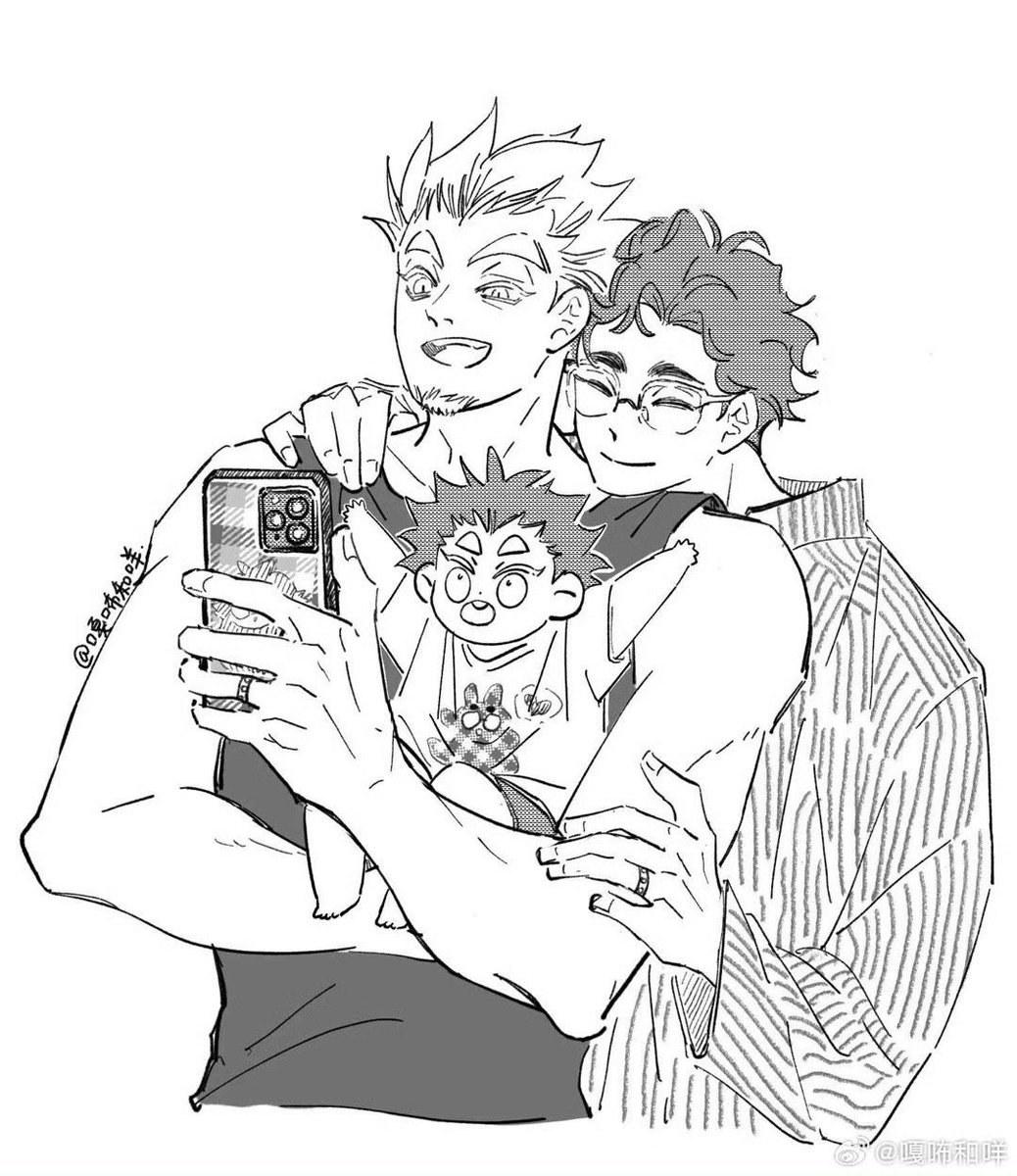 fyr1999's tweet photo. 一家人的新造型～

#兎赤 #BAKA #BokuAka #ハイキュー #haikyuu https://t.co/5ikc3AVpgO