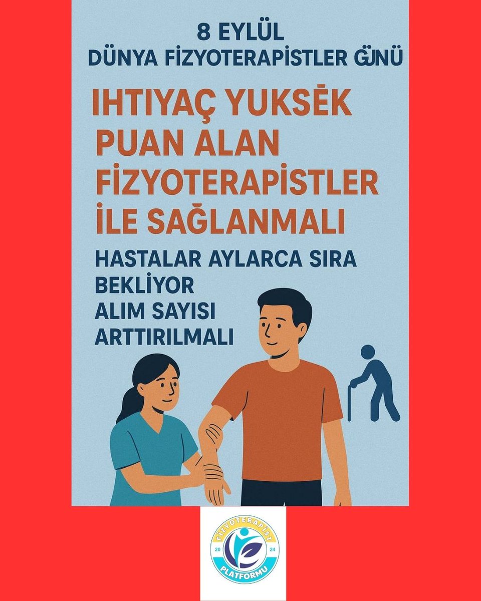 Çisem (@cisemtaskn) on Twitter photo 8 Eylül Dünya Fizyoterapistler Günü’nde bir gerçeği tekrar hatırlatalım: Sahada fizyoterapist açığı büyüyor, atama sayıları ihtiyacı karşılamıyor. Daha fazla atama şart!
<a href="/drmemisoglu/">Prof. Dr. Kemal Memişoğlu</a>
<a href="/saglikbakanligi/">T.C. Sağlık Bakanlığı</a>
#FizyoterapistlerGünü 8 Eylül Dünya Fizyoterapistler Günü’nde bir gerçeği tekrar hatırlatalım: Sahada fizyoterapist açığı büyüyor, atama sayıları ihtiyacı karşılamıyor. Daha fazla atama şart!
<a href="/drmemisoglu/">Prof. Dr. Kemal Memişoğlu</a>
<a href="/saglikbakanligi/">T.C. Sağlık Bakanlığı</a>
#FizyoterapistlerGünü