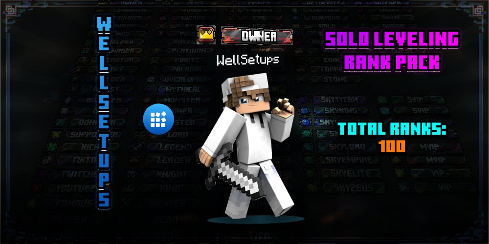 Minecraft Solo Leveling Rank Pack

Download: wellsetups.com/product-page/s…

Pixel Artist: Llampis

#minecraft #sololeveling #pixelart #minecraftpixelart #itemsadder #oraxen #nexo #minecraftchatrank #minecraftchatprefix #minecraftchattag