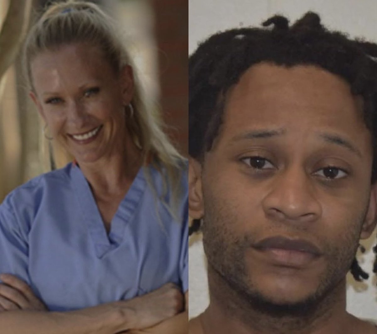 This is Dr. Julie Gard Schnuelle. 

She was murdered while walking her dog and discovered in a wooded area of Kiesel Park in Auburn Alabama. 

Killer Harold Rashad Dabney III has been arrested by Auburn Police and faces two counts of capital murder.

The media is silent.