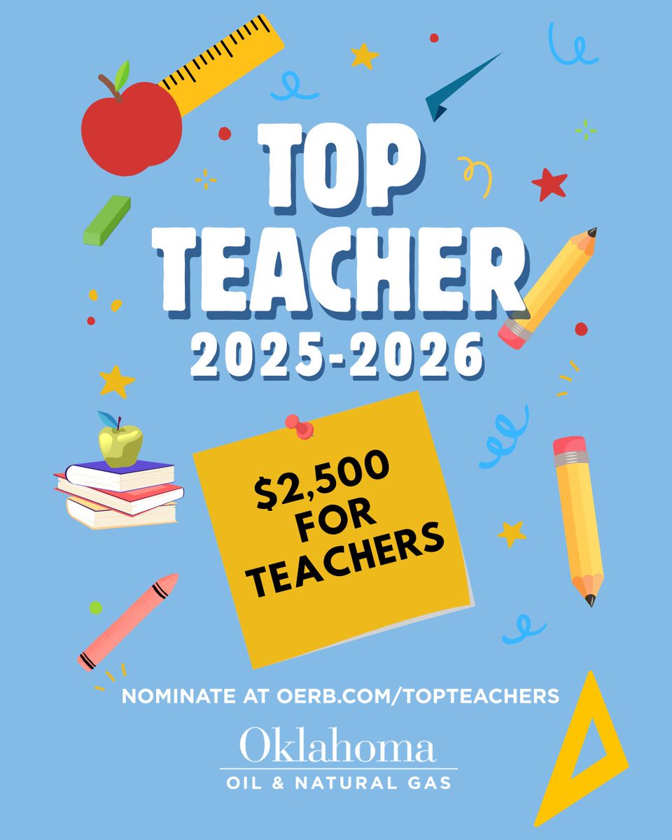 Top Teacher nominations for the 2025-2026 school year are now open!
We're honoring 10 exceptional educators with $2,500 each for their dedication and impact in the classroom.

Nominate an outstanding educator before the window closes on September 30: bit.ly/41DxXfA