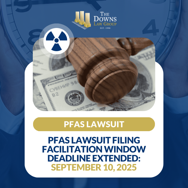 DownsLawGroup's tweet photo. ⏳ The court has extended the PFAS Filing Window to September 10, 2025, giving victims just a few more days to file.

Miss this deadline, and you could face thousands in upfront costs.

👉 Read more in our latest blog. Link in bio!

#newblogpost #insights #pfas #foreverchemicals https://t.co/2AwooLF5rC