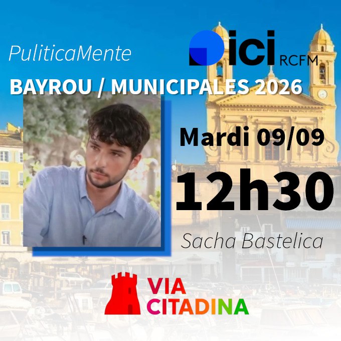 🎙️ Demain à 12h30 sur RCFM : je suis l’invité de la rédaction pour parler de la chute du gouvernement Bayrou et des municipales de 2026.