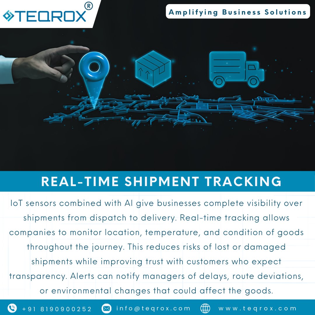 Teqroxsolutions's tweet image. 🚛 Global supply chains demand smarter solutions. Faster decisions, quicker deliveries, and seamless operations, that’s the power of logistics automation.
🤝 Ready to future-proof your logistics? Contact Us Now 

#SupplyChain #supplychainmanagement #ArtificialIntelligence