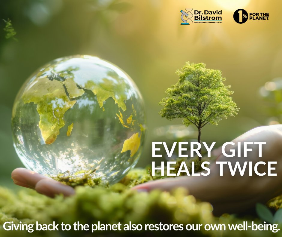 When you give to the planet, you’re also giving to the people who depend on it. 🌿

Dr. Bilstrom supports 1% for the Planet because healing the earth protects our health and future. Together, we can create lasting change. 🌍✨

 🔗 Learn more in the comments.