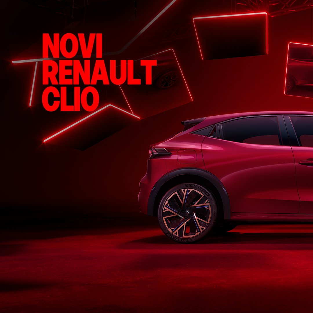 RenaultSI's tweet image. Prve fotografije, že ikona.

Novi #Renault #Clio #fullhybrid #ETech 160 KM/115 kW brez polnjenja

Drzen stil, športen videz, unikaten svetlobni podpis in sprednja maska z mrežo v obliki diamantov. Pritegnil bo poglede.

Svetovna premiera leta 2025, na ceste prihaja leta 2026.