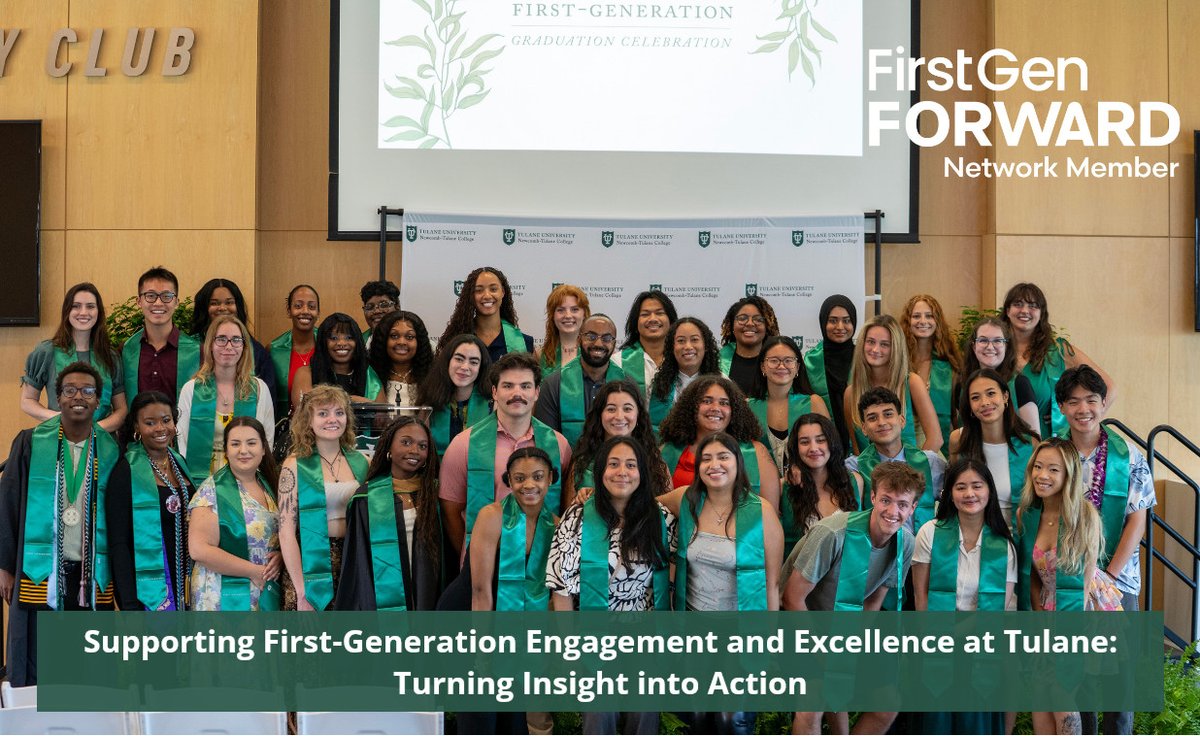 FirstgenForward's tweet image. With #FirstGen enrollment at @Tulane increasing 37% (and reaching an all-time high), the institution launched the First-Generation Task Force to reimagine how the university supports their success. More in their #FirstGenForward Network blog at bit.ly/FGFNetwork25_T….