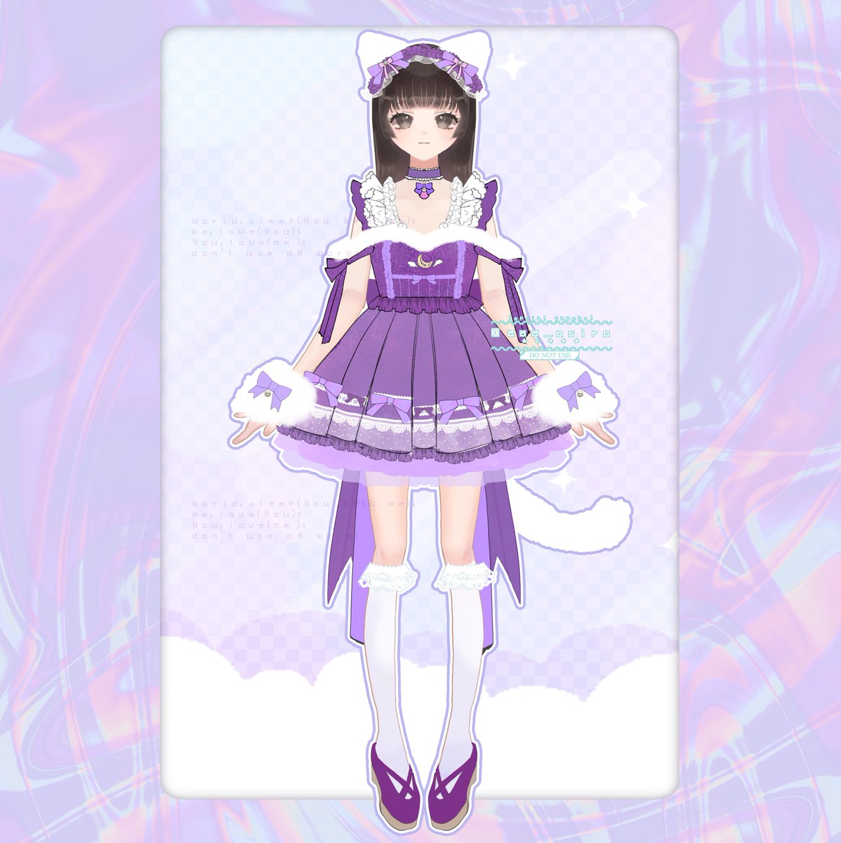 ご依頼の🪄💜魔法少女猫ちゃん衣装🐱です୨ৎ ࣪ ׅ

#衣装製作　#衣装デザイン