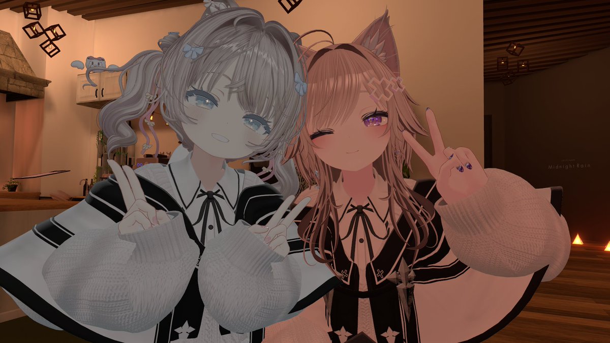 YuNa7Mi's tweet image. むぎさんのところに挨拶周りにいったら
けさ『Travel Witch』の改変してたみたいで一緒に併せできました！
しかも選んだ色もいっしょなのすごすぎ！！
#code2l9 
#Shinano3D 
#マヌカ3D