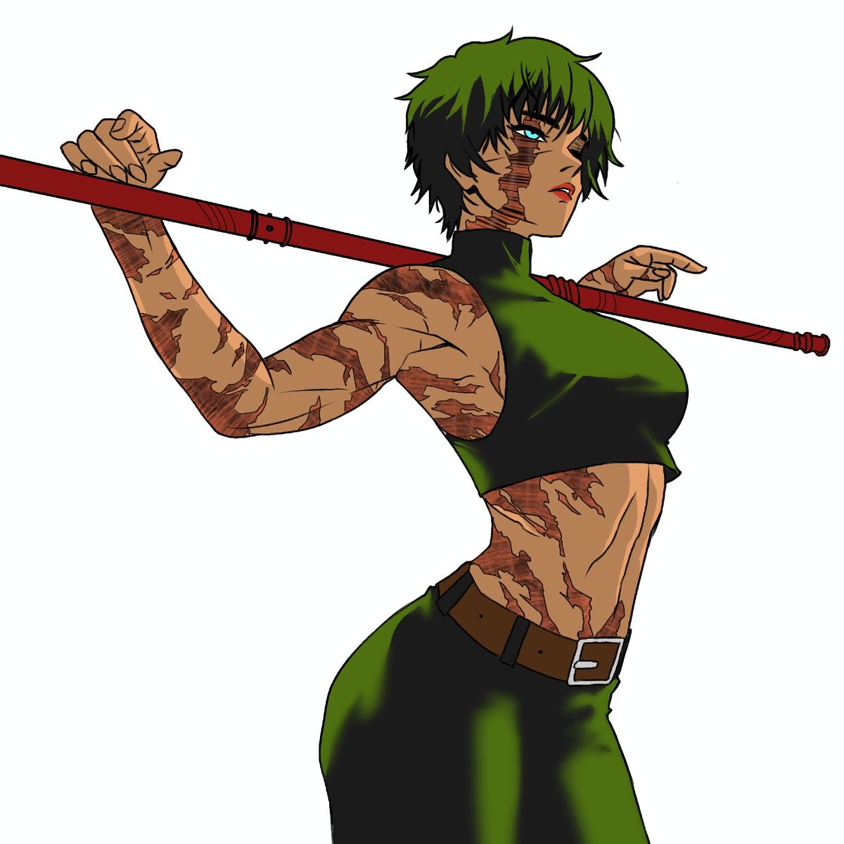 Scars tell a story, hers is a beautiful one, Maki Zenin #JujutsuKaisen #fanart #artmoot