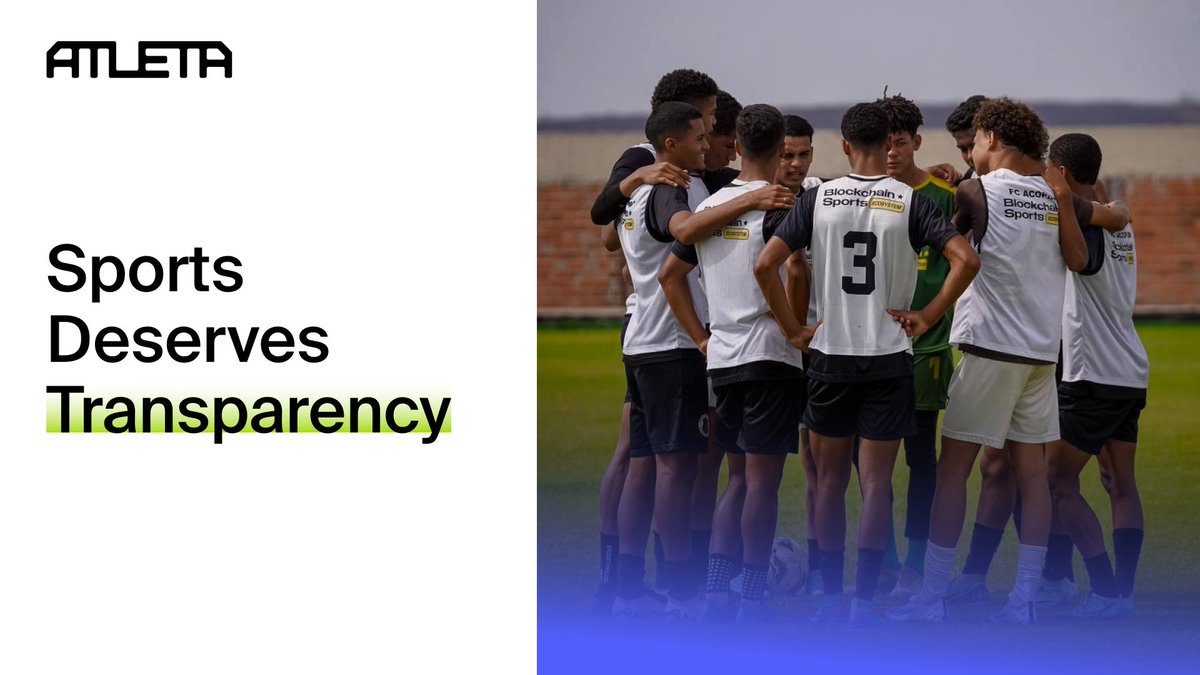 Atleta_Network's tweet photo. Why Sports Needs an Open Chain (Now)

Sports is huge. But the way it runs today is closed.

And that creates problems:

- Data behind walls: Performance stats locked away. Fans and clubs rarely see the full picture.
- Too many middlemen: From tickets to sponsorships, layers of intermediaries erode trust.
- Trust gaps: Fake tickets, shady deals, match-fixing. Without transparency, doubt stays.
- Injury opacity: Player health data is often hidden or manipulated, hurting careers and trust.
- Transfer shadows: Deals lack transparency, creating room for corruption and unfair practices.

An open chain flips this. Data gets verified. Transactions go direct. Trust is rebuilt.

Sports does not just need new tech. It needs an open foundation.

That’s the vision we’re building in ATLETA.