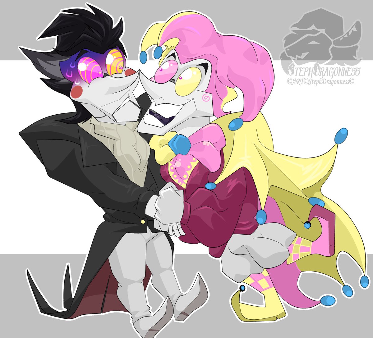 StephDragonness's tweet photo. ☎️Deltarune: Scampton meets Spamton
Tumblr Ask #DELTARUNE #spamton #spamtongspamton #scampton
Scampton happy meet his cyber city version, too bad Spamton has Coulrophobia. https://t.co/eJMTg4begU