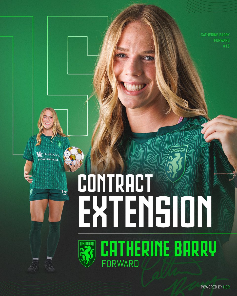 LEXSCwomen's tweet photo. Scores a brace on Sunday, signs a contract extension on Monday 😎✍️

We have extended forward @catbarry25 through the 2026/27 @GainbridgeSL season.

📰 Read More 👉 https://t.co/MMWcvFqgOI

#LexGo | #PoweredByHER https://t.co/8ZjdhArOs1