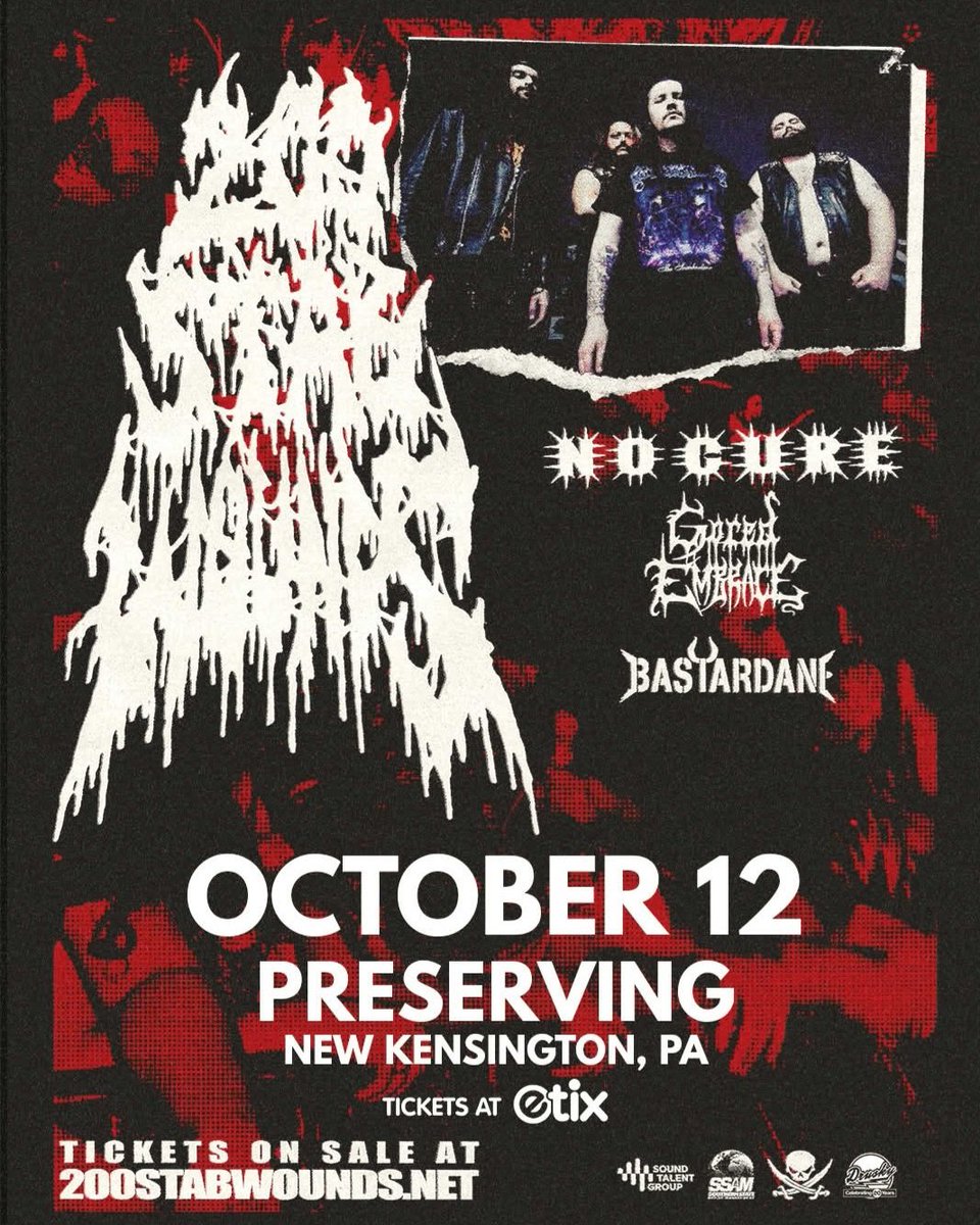 Good looking metal show: 200 Stab Wounds,  No Cure,  Gored Embrace and Bastardance