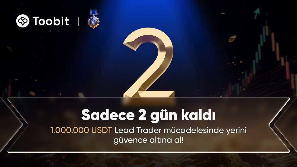 Toobit_Turkiye's tweet image. ⏰ Sadece 2 Gün Kaldı!

Lead Trader Challenge’a katıl ve 10,000 USDT’ye kadar fon kazanma şansını kaçırma. 💸

🚀 Hemen yerini ayırt, yeteneklerini piyasada kanıtla!

#KriptoTrading #TradeToEarn #TraderLife #KriptoChallenge #TradingGoals #ProTrader #CopyTrading