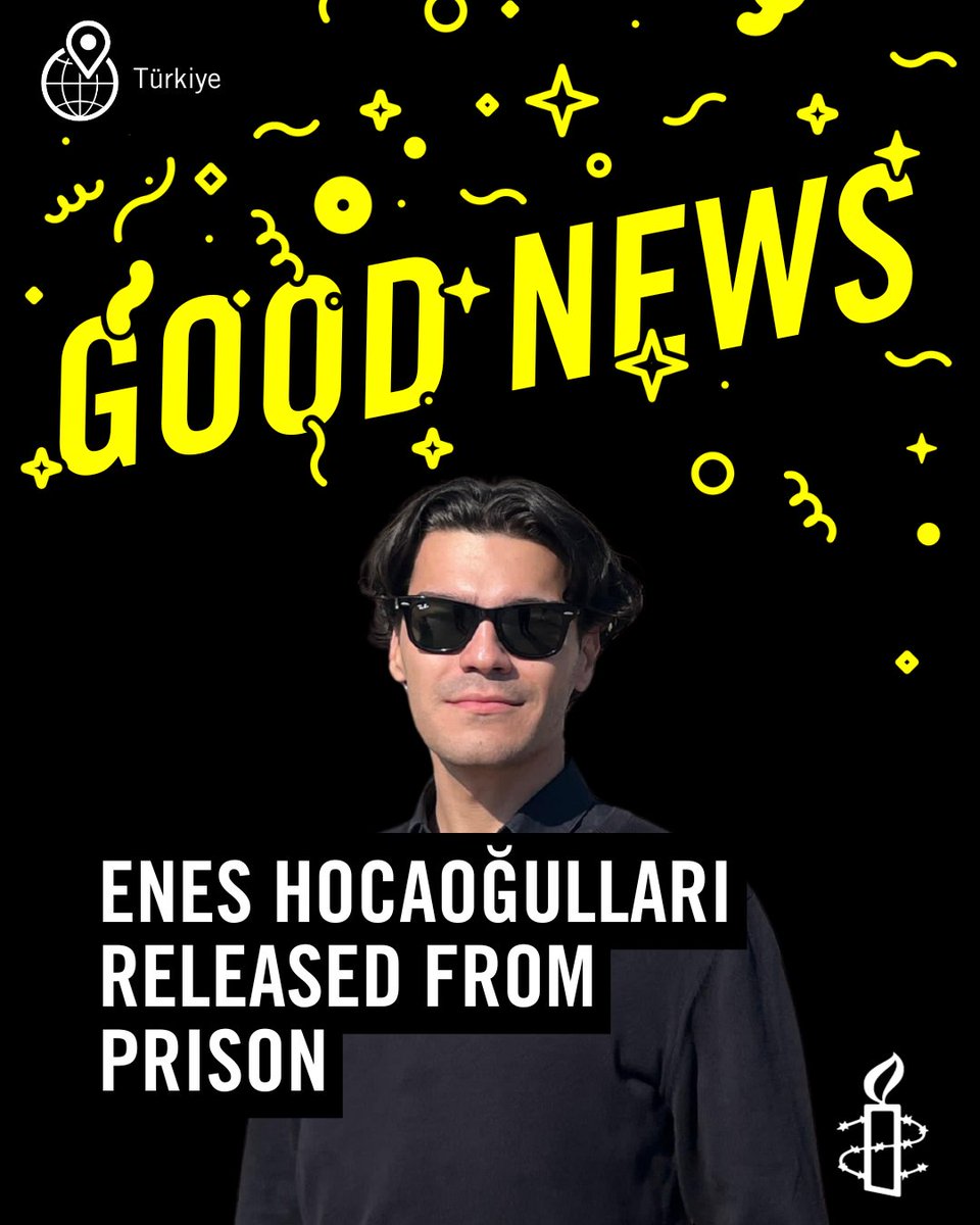 Good news from Türkiye!

Enes Hocaoğulları, the Turkish human rights defender held in pre-trial detention since 5 August following his return to Türkiye from a Council of Europe conference in Strasbourg has been released. Now all charges must be dropped.