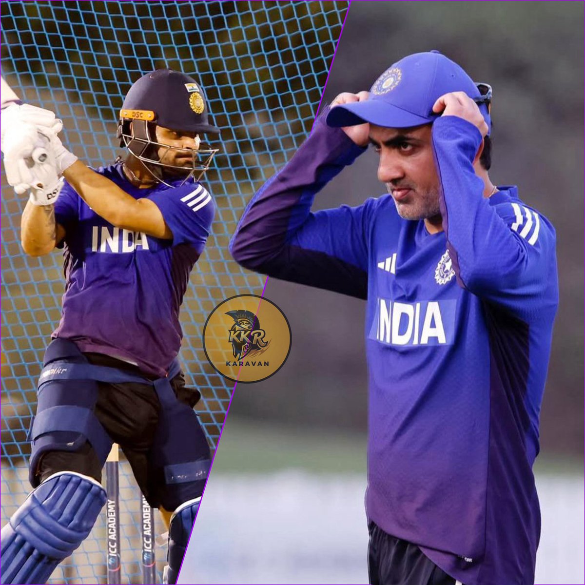 Purple pride blending into the blue wave — KKR spirit everywhere 💜💙