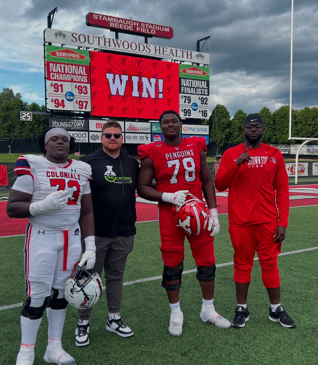 Good to see the <a href="/thelinemanlab/">The Lineman Lab™️</a> <a href="/football_t3/">T3 Football</a> representing in Youngstown!!🧪💪

<a href="/PeteJarvis68/">Pete jarvis</a> | <a href="/RMU_Football/">RMU Football</a> 
<a href="/DesmealLeigh/">Desmeal Leigh</a> | <a href="/ysufootball/">Youngstown State Football</a> 
<a href="/Na58jwan/">Najwan Smithwick</a> | <a href="/ysufootball/">Youngstown State Football</a>