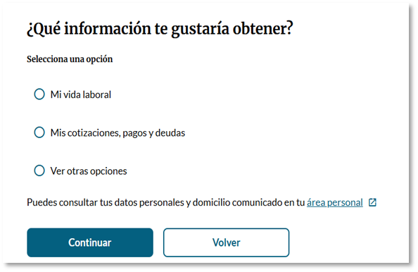 🔍 ¿Necesitas tu informe de vida laboral y no sabes por dónde empezar?
#IMPORTASS te ofrece un camino guiado para obtenerlo fácilmente, paso a paso y sin complicaciones.
 📲 Entra en #IMPORTASS  y accede a "Vida laboral e informes". ¡Así de fácil! 💼🧾