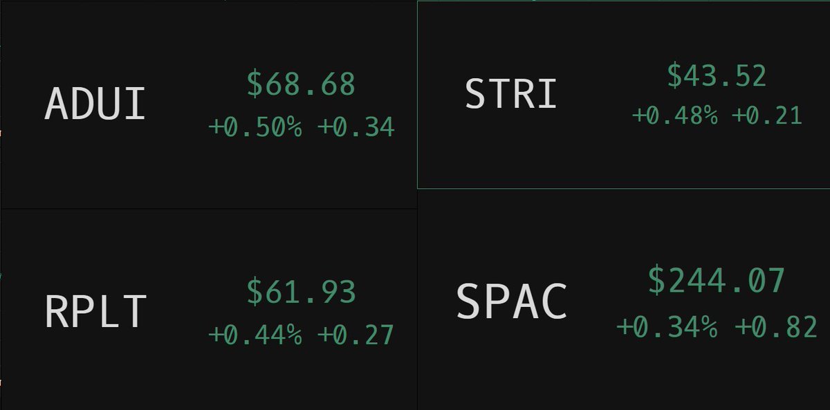 MartinShkreli's tweet image. first ever financial terminal with daily prices for privates.

SPAC = SpaceX
STRI = Stripe
ADUI = Anduril
OPRA = OpenAI
ANTR = Anthropic
and hundreds more!
