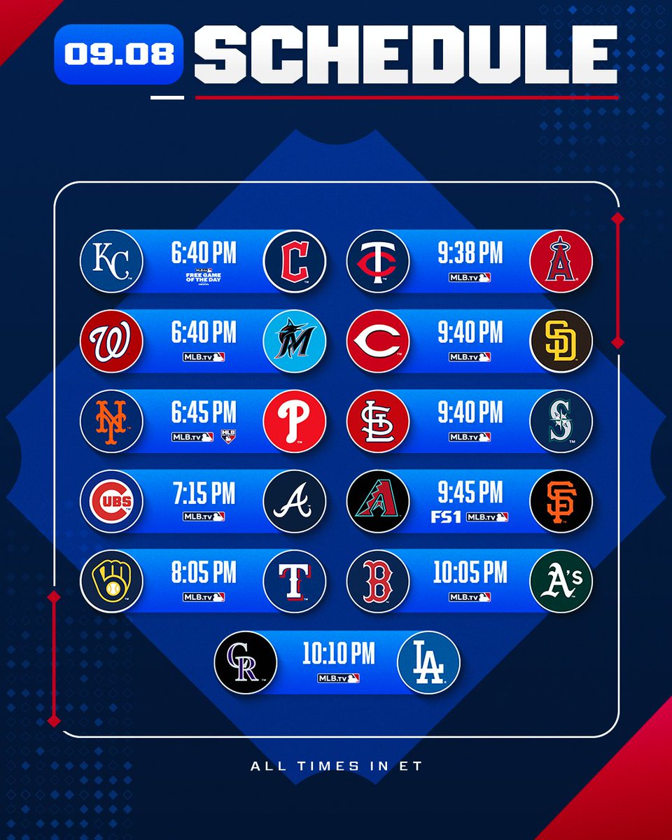 Kickstart your week with a night full of baseball ⚾️