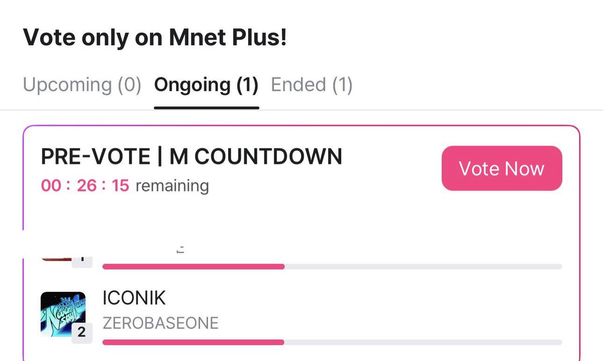 Guys... Iconik dropped to No2!!!!
I already vote with all my phones😿😿😿😿 did you vote???? pls vote

it will close in 26 mins