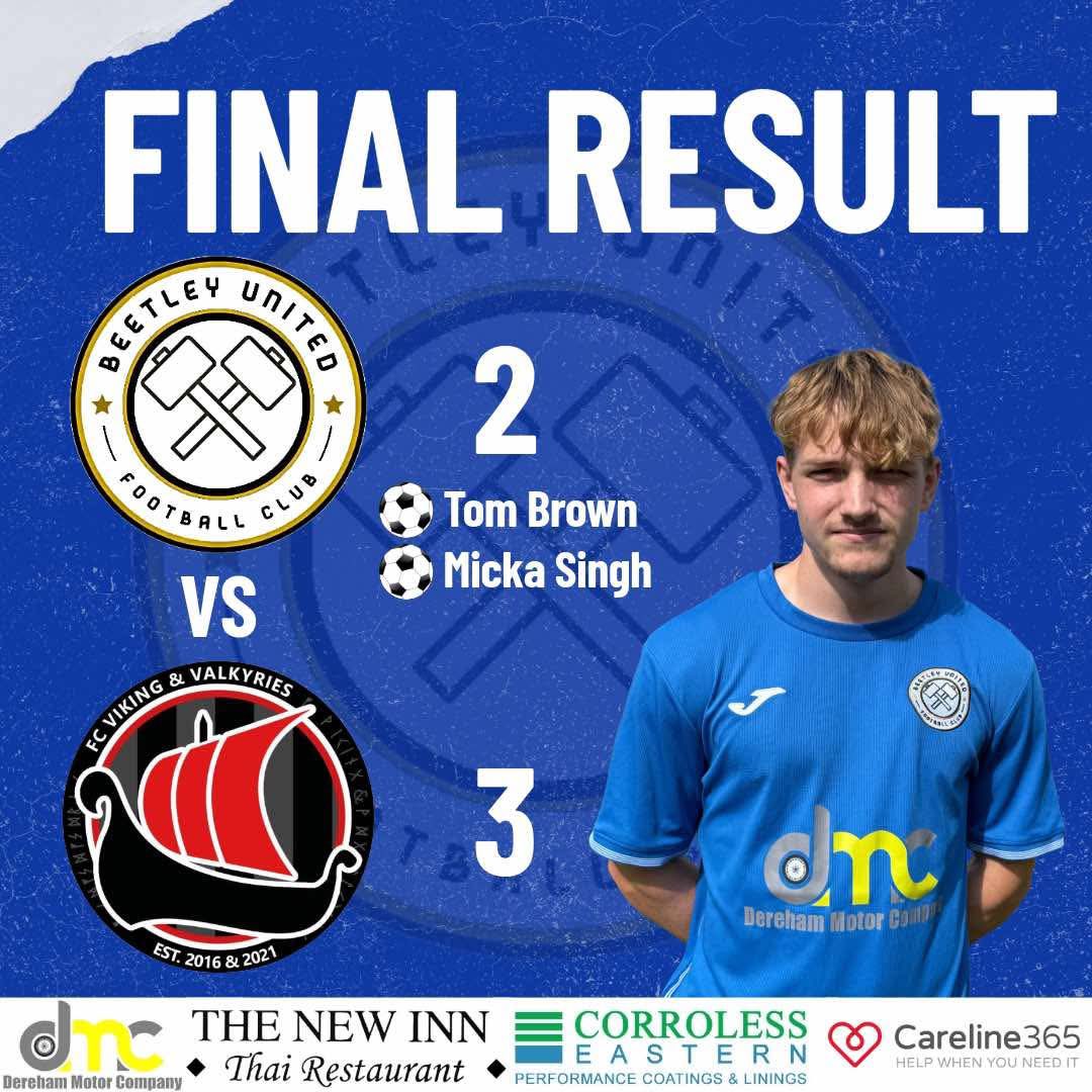 Tough one to take yesterday morning.
Whilst being the better team on the day and coming into half time with a 2-0 lead, a few missed chances and a couple of scrappy goals were the difference. 
Plenty of positives to take from the game and we move on to next week!