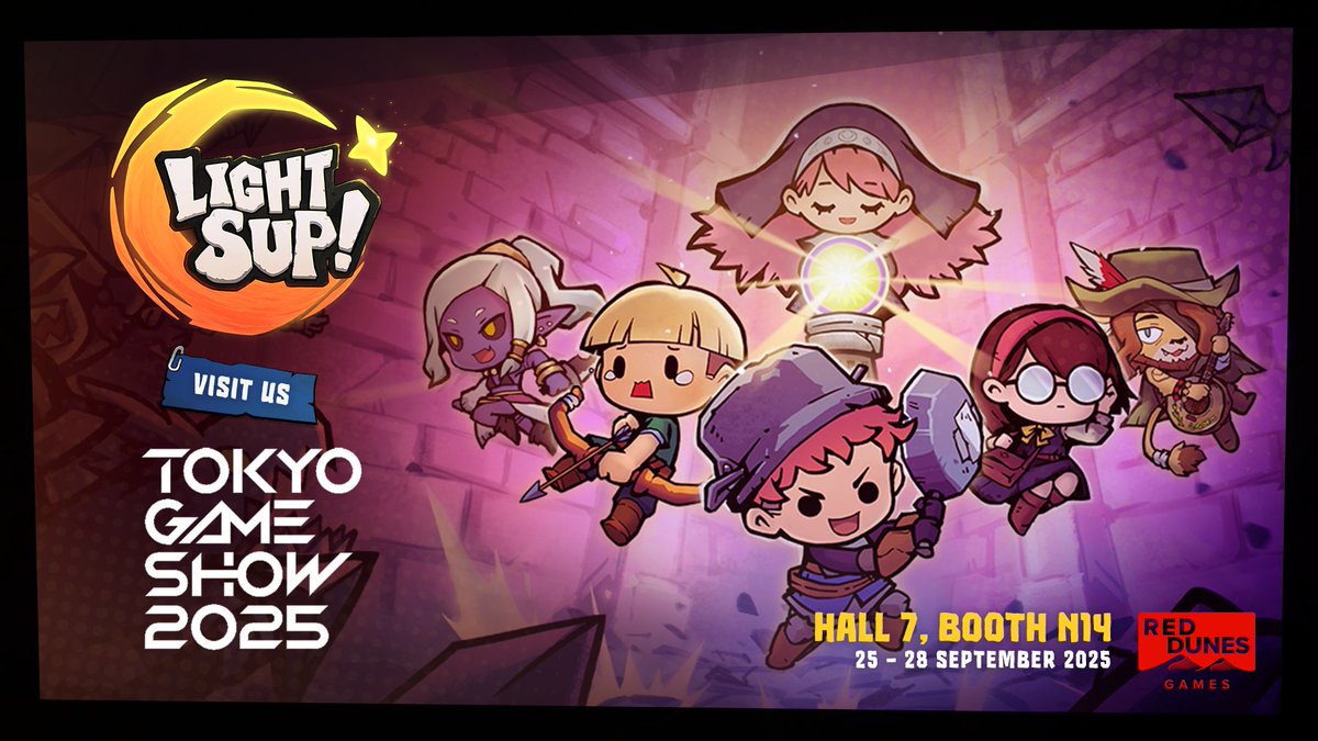 BugBlio Studio | (@bugblio) on Twitter photo In 2 weeks, <a href="/lightsup_game/">LightSup! | Wishlist on Steam!</a>! is heading to Tokyo Game Show 2025!!
Showcased with <a href="/RedDunesGames/">Red Dunes Games</a> + at the Thailand Game Pavilion 🇹🇭
We also have FREE Business Day tickets (Sept 25–26) for journalists & creators 🎟️
DM us if interested!
#LightSupGame #TGS2025 #IndieGameDev In 2 weeks, <a href="/lightsup_game/">LightSup! | Wishlist on Steam!</a>! is heading to Tokyo Game Show 2025!!
Showcased with <a href="/RedDunesGames/">Red Dunes Games</a> + at the Thailand Game Pavilion 🇹🇭
We also have FREE Business Day tickets (Sept 25–26) for journalists & creators 🎟️
DM us if interested!
#LightSupGame #TGS2025 #IndieGameDev