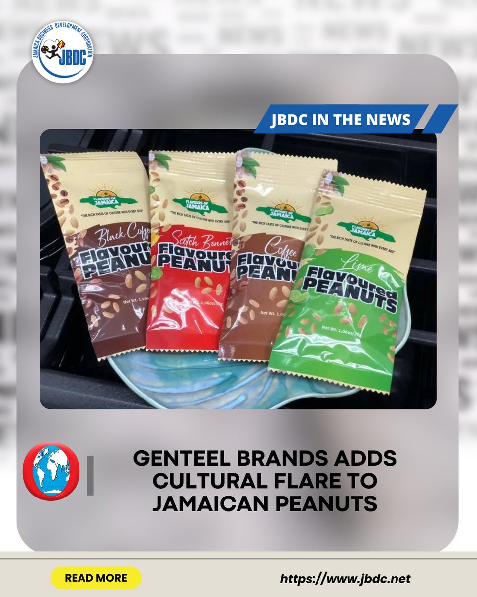Genteel Brands adds cultural flare to Jamaican peanuts

jamaicaobserver.com/2025/09/07/gen…

#JBDC #JBDCnews #IncubatorandResourceCentre #IRC