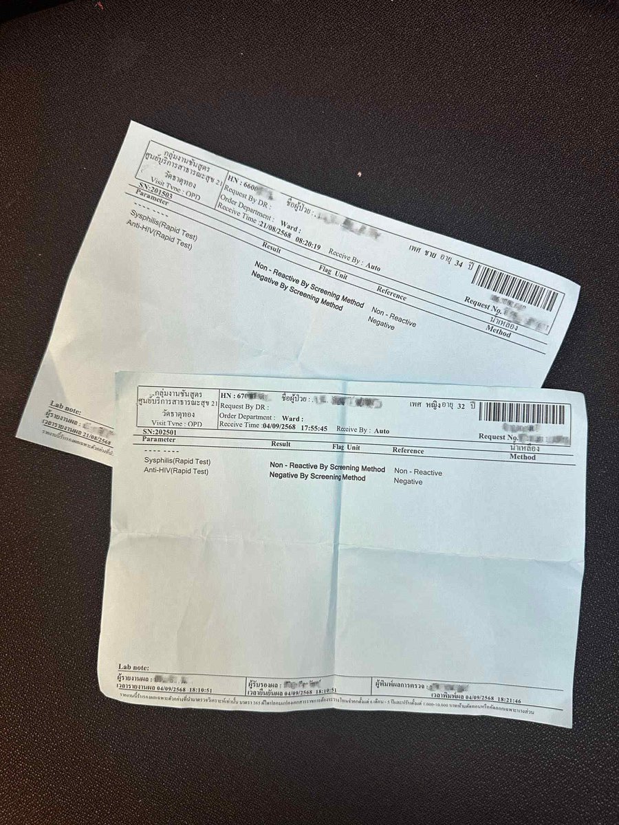 ตรวจสุขภาพ ทุก 3 เดือน 

ซิฟิชิส = Negative ✅
เอชไอวี = Nagative ✅
ความเงี่ยน = Positive 🤭

#คู่แลกไม่แลก #fwb #ons #หญิงเดี่ยวช่วยคู่