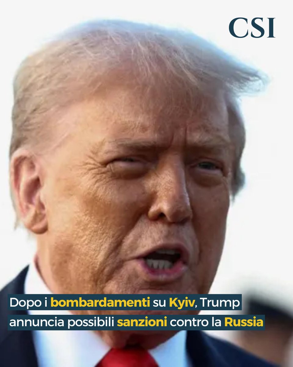 ⚠️🇺🇸 #Trump annuncia una possibile “seconda fase” di #sanzioni alla #Russia. #Zelensky chiede stop totale all’energia da Mosca, mentre Mosca rafforza i legami con #Cina e #India.

A cura di Marianna Russo

👇

instagram.com/p/DOWD_shiJYc/…