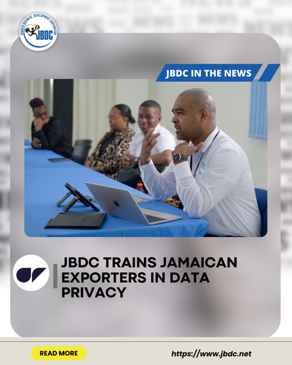 JBDC trains Jamaican exporters in data privacy

our.today/jbdc-trains-ja…

#JBDCnews #JBDC #datasecurity #dataprotection #jamaicadataprotectionact #data