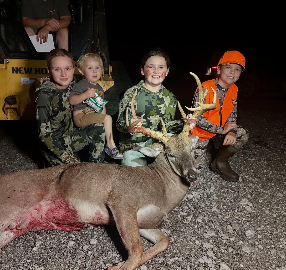 No luck for Cash this evening but Eliza made it count on her first ever deer and with a crossbow to boot! She’s officially hooked on hunting! This Youth Hunting weekend has been nothing short of incredible! We are back at it tomorrow looking for a big buck for Cash!