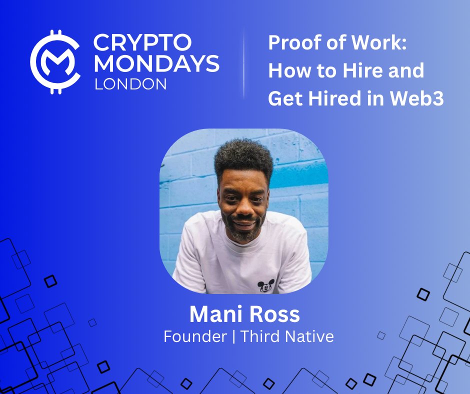 CML_LDN's tweet image. Next up on our speaker lineup for September 15th 
@maniross_eth  – Founder, @ThirdNativeTS 

Mani is the founder of Third Native, a boutique Web3 recruitment partner supporting early-stage projects from pre-seed to post-Series B. With 15 years of experience across Web3, Fintech &amp;amp;…