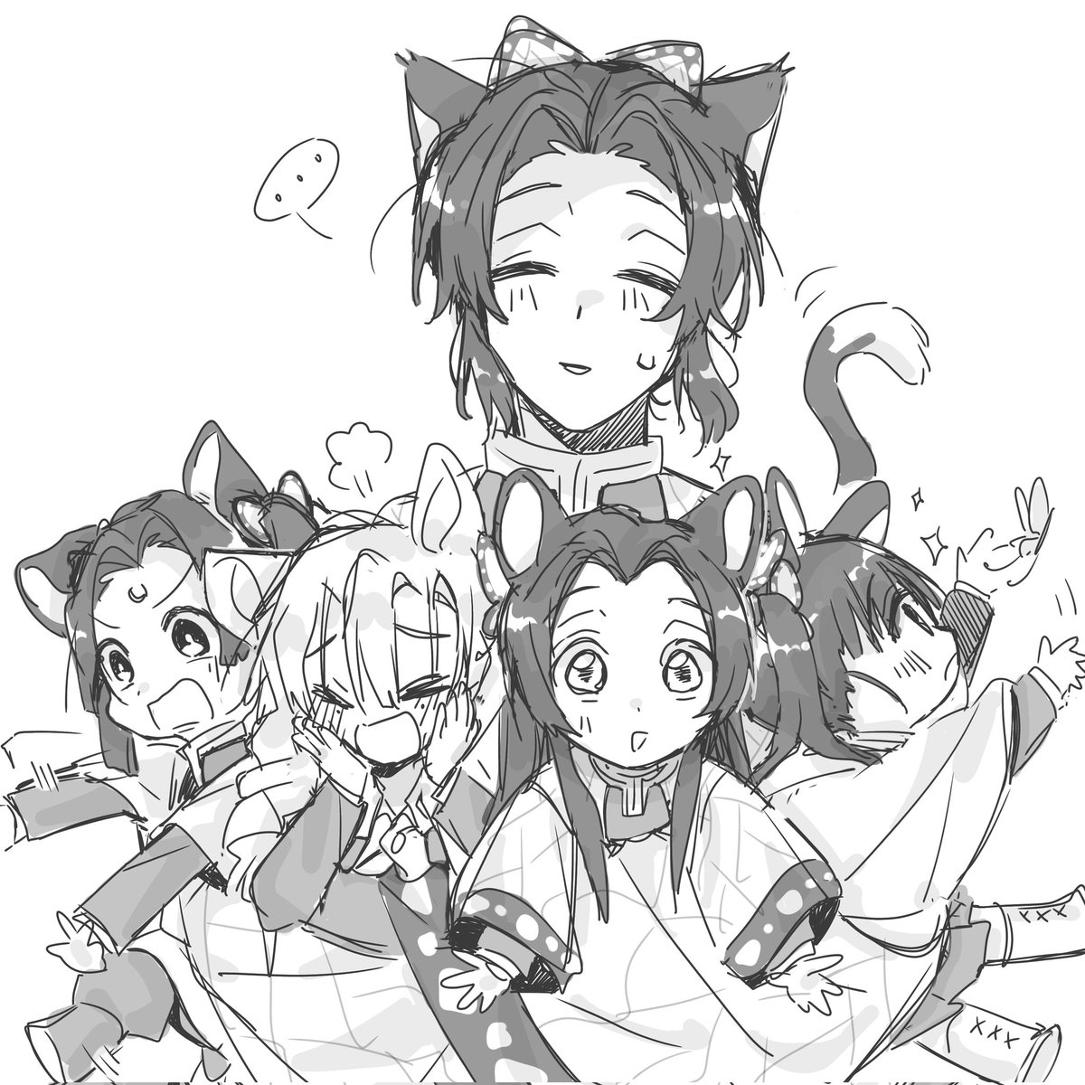 Minato230110's tweet photo. Cat Shinobu and her mice😺🐀 https://t.co/2H7zuRCoeO