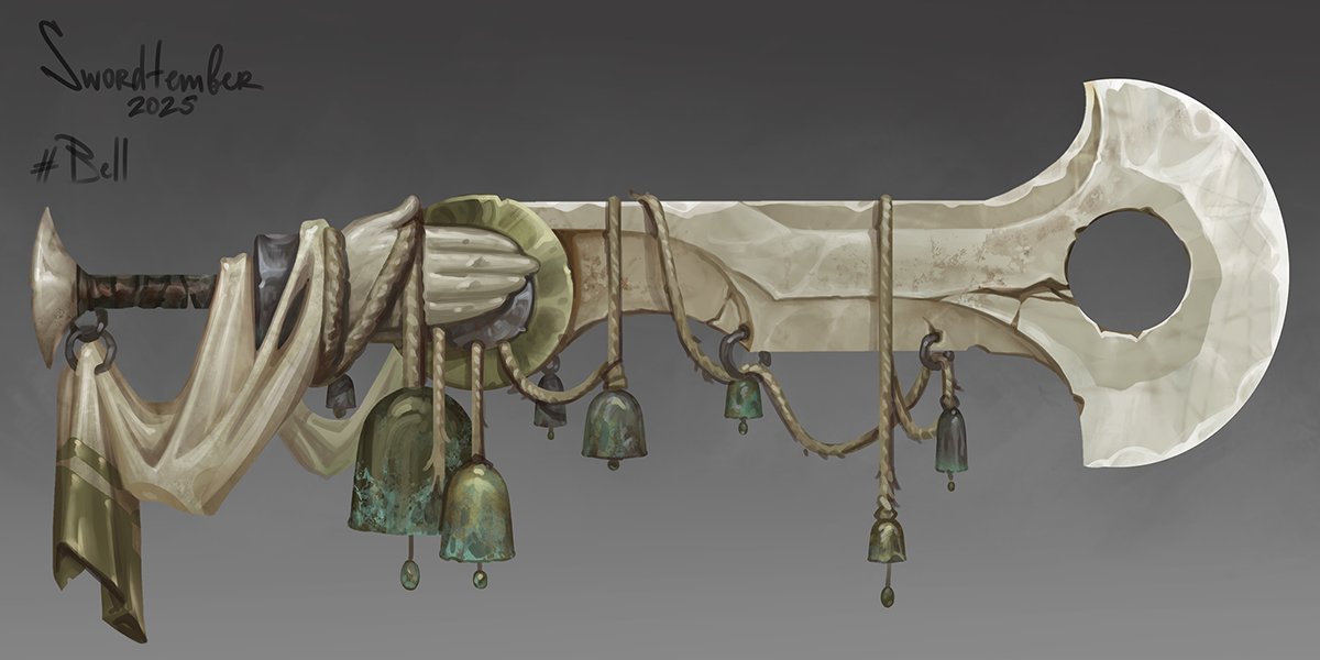 Bells are singing. Hear my pray and bow!
#swordtember #swordtember2025