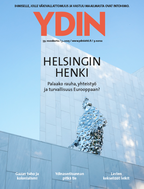 Mennyt, nykyisyys ja tulevaisuus! Helsinki+50 -konferenssi, atomipommeista 80 vuotta. Tänään kärsimykset ovat sietämättömät Gazassa. Nurkan takana ekologinen kriisi joka vaatii nopeita toimia. Niihin kuuluu myös ydinaseriisunnan edistäminen. ydinlehti.fi