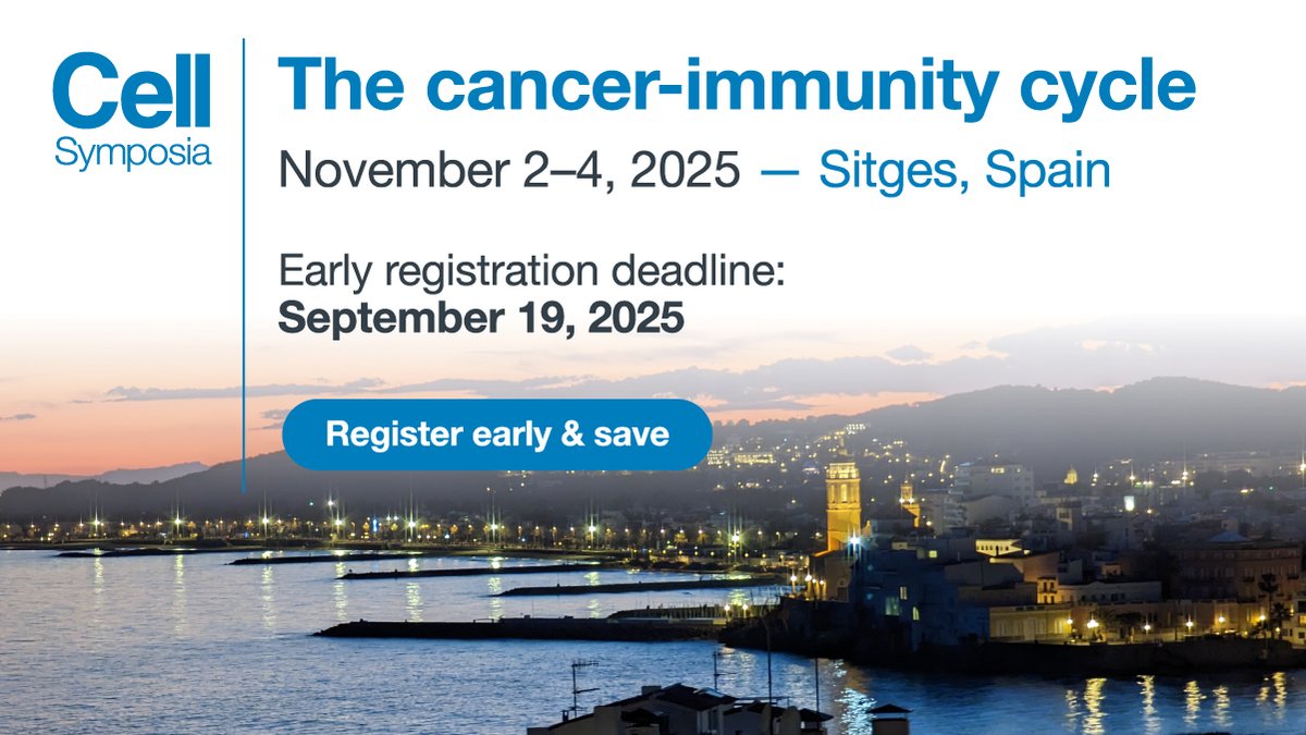 CellSymposia's tweet image. Immunotherapy is reshaping cancer research—but challenges remain.
Join us at #CSCancerImmunity2025
Keynotes: Ira Mellman (@parkerici) and Carl June (@Penn).
Early-bird registration discount Sept 19!
hubs.li/Q03Hj6p_0