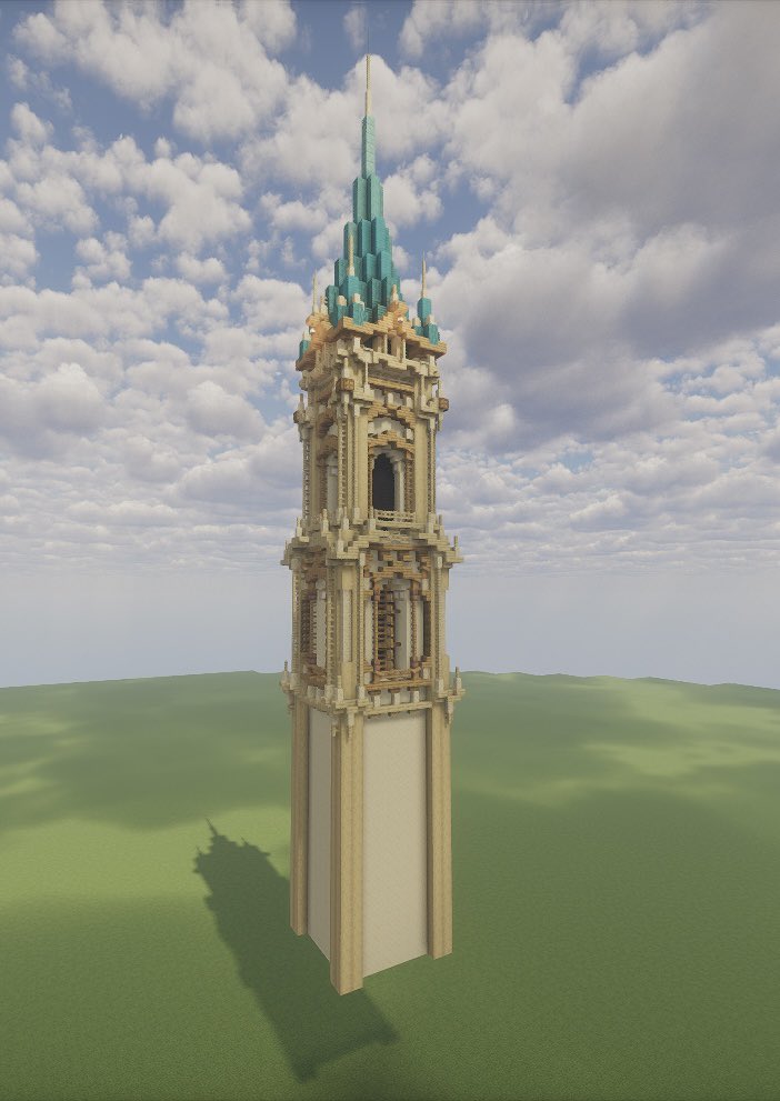 次の城建築に向けて塔を試作
#Minecraft #Minecraftbuilds