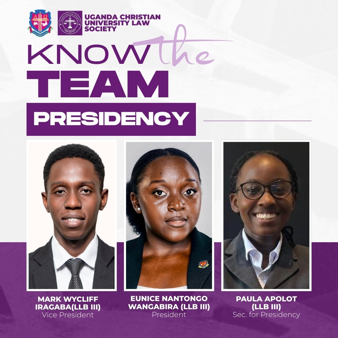 UCULSMain's tweet image. 1/1 📢Meet the faces behind our @UCULSMain leadership under the stewardship of @_eunice_256 and @IragabaMar69340

These dedicated leaders are committed to serving our community and enhancing our journey through law school. 

Here's to a successful partnership!🫡