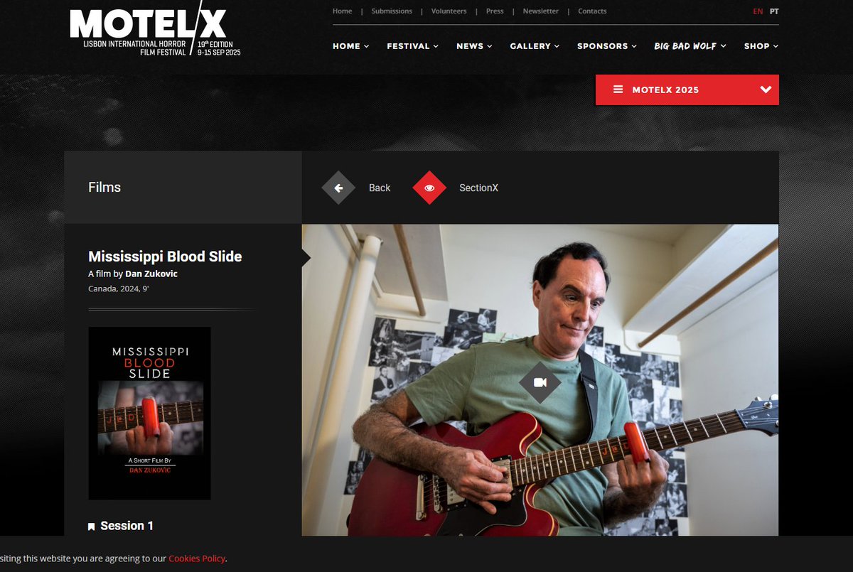 "Mississippi Blood Slide" will be screening Sat. 13
at <a href="/MOTELX/">MOTELX</a> Lisbon Int'l Horror Film Festival, in
the envelope pushing #SectionX.
#motelx #mississippibloodslide #motelx2025