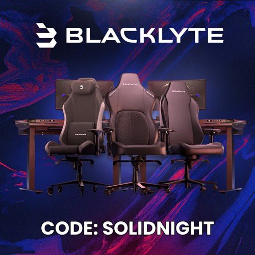 SolidNight_'s tweet photo. I’m excited to announce that I’m a affiliate for @GoBlacklyte gaming chairs!! 

Go check out what they got and use my code for a discount! https://t.co/xHXN3UcNVU