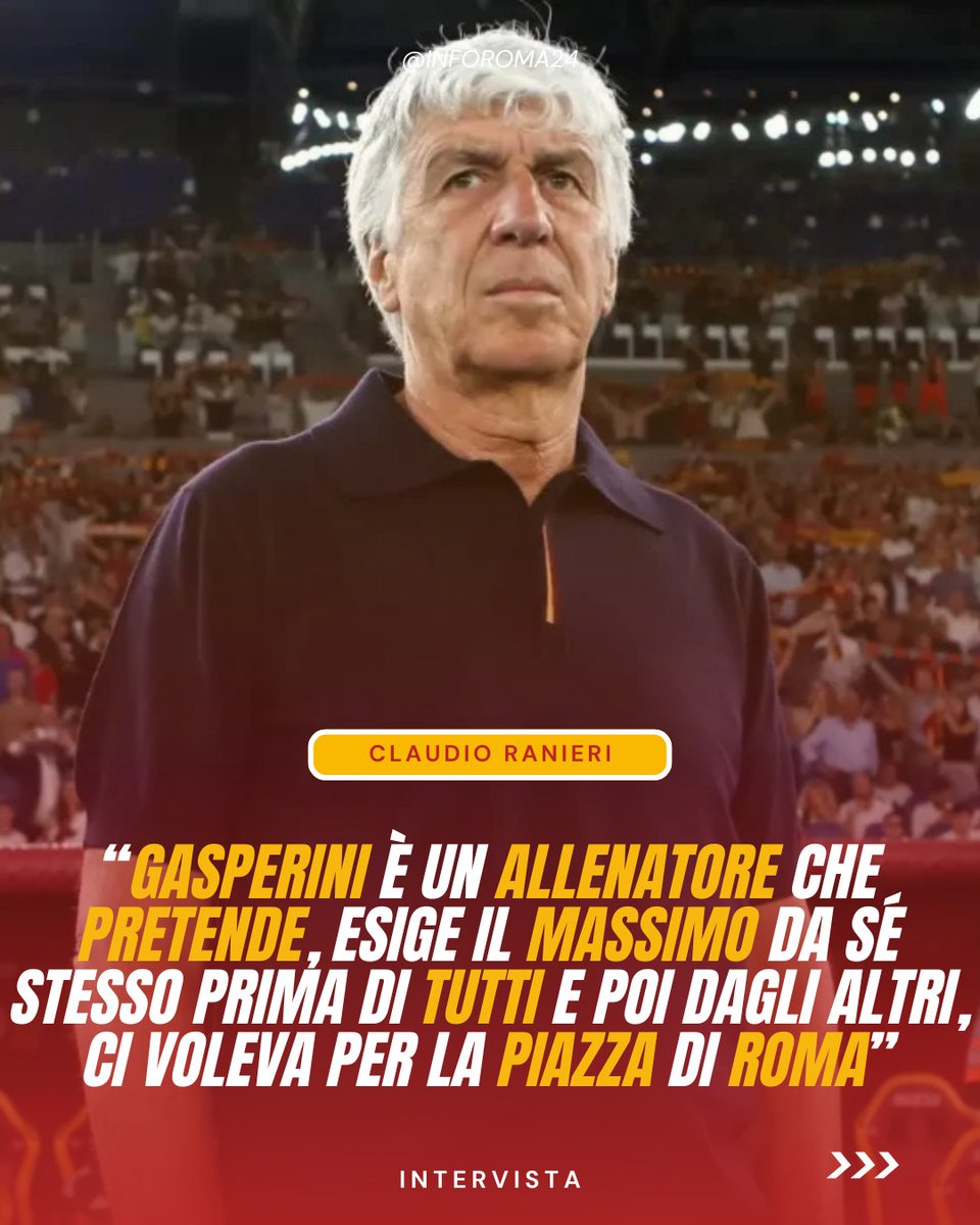 inforoma24's tweet photo. 🟡🔴 Nella giornata di oggi Claudio #Ranieri ha rilasciato un'intervista esclusiva a #Skysport, nella quale ha parlato del rapporto tra società e squadra, l'importanza dei risultati in chiave #fairplayfinanziario, e ha rimarcato la totale fiducia nei confronti di #Gasperini https://t.co/fBOfcmQWVe