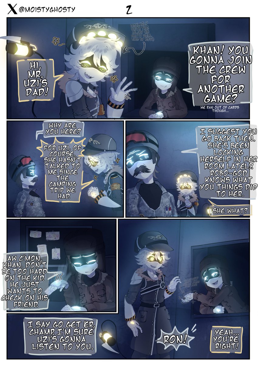 "Thermal runaway" page 2

Just for the records, the Ron guy isn't Doll's dad (since I assume people are gonna immediately think of him when they see that type of hat) he's the random ass guy that N gave the apology drawing to, I just think they're cute