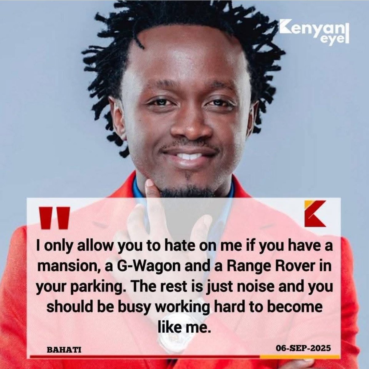 I will respect your intelligence and your ability to think wisely, as well as your compassion for helping those less fortunate, rather than the material possessions you have. Bure sana.